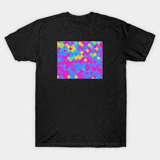 Pan Pride Checkered Squares Gradient T-Shirt